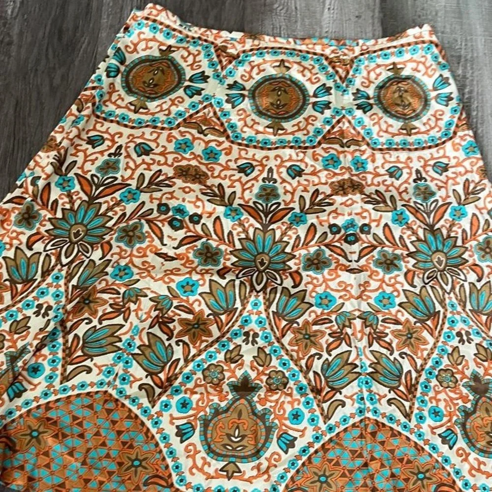 Geometric Print Silk Skirt - Picture 8 of 8